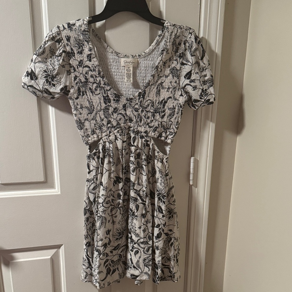 Jessica Simpson Black and White Floral Dress